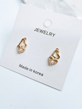 Bông bạc mạ vàng đá Zircon