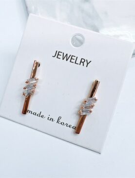 Bông bạc mạ vàng đá Zircon