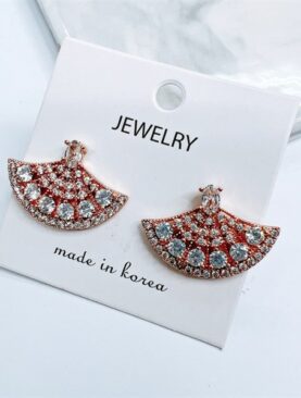 Bông bạc mạ vàng đá Zircon