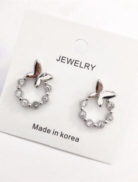 Bông Tai Đá Zircon Bạc