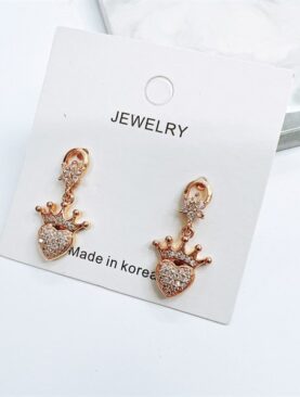 Bông bạc mạ vàng đá Zircon